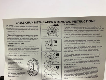 SCC SC1026 Radial Chain Cable Traction Tire Snow Chain, Silver, Set Of 2