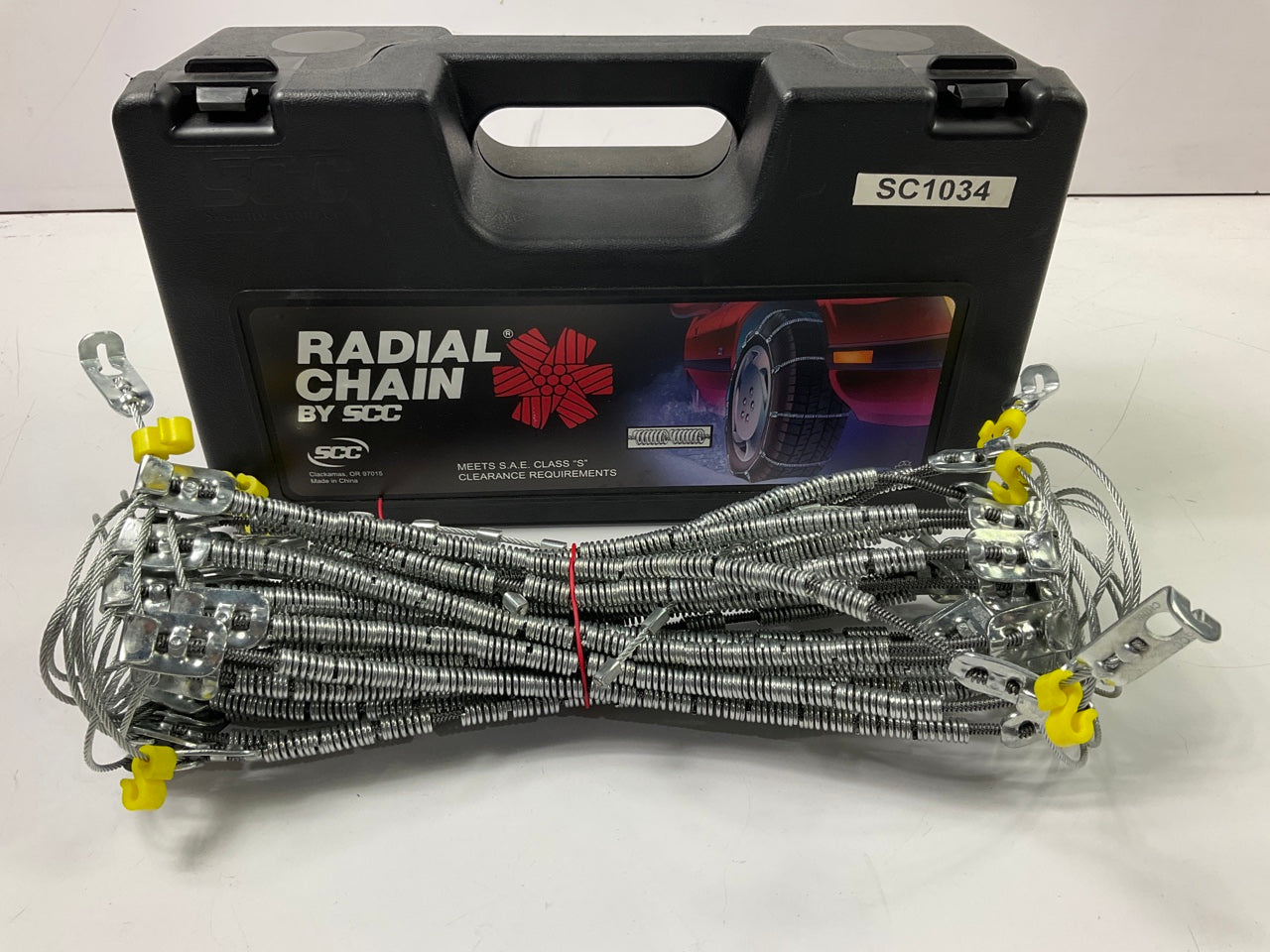 SCC SC1034 Radial Chain Cable Traction Tire Snow Chains - Set Of 2