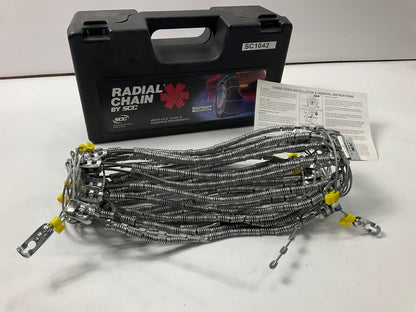 SCC SC1042 Radial Chain Cable Traction Tire Snow Chain - Set Of 2