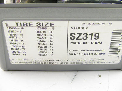 New SZ319 Shur Grip Super Z Passenger Car Tire Traction Chains - PAIR