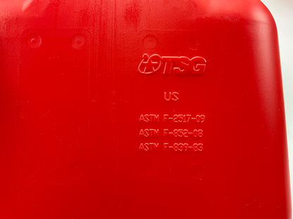 (4) Scepter 00002 Portable Gas Cans, 2 Gallon Capacity, Polyethylene, Red