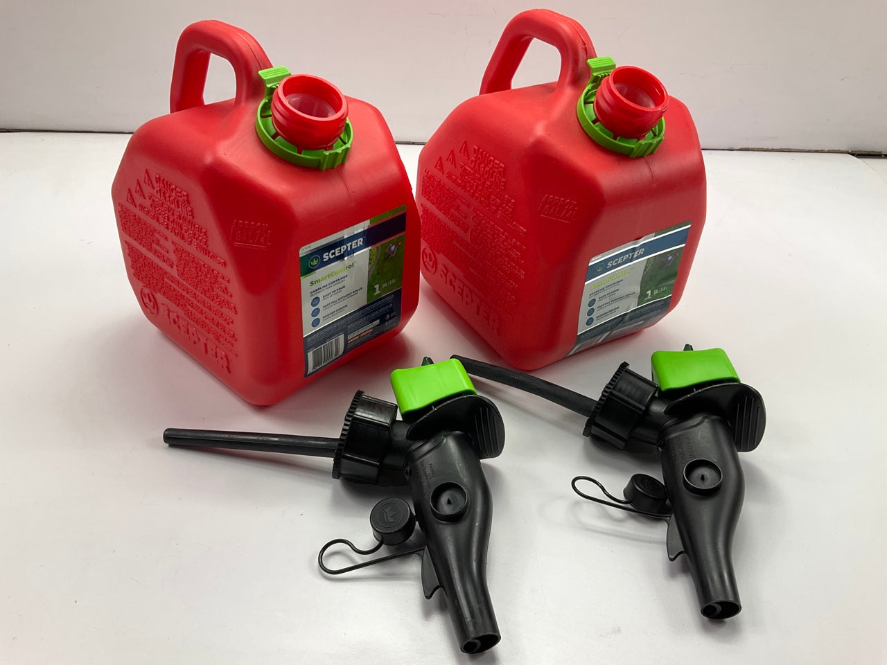 (2) Scepter FR1G101 1 Gallon Capacity SmartControl Gas Can