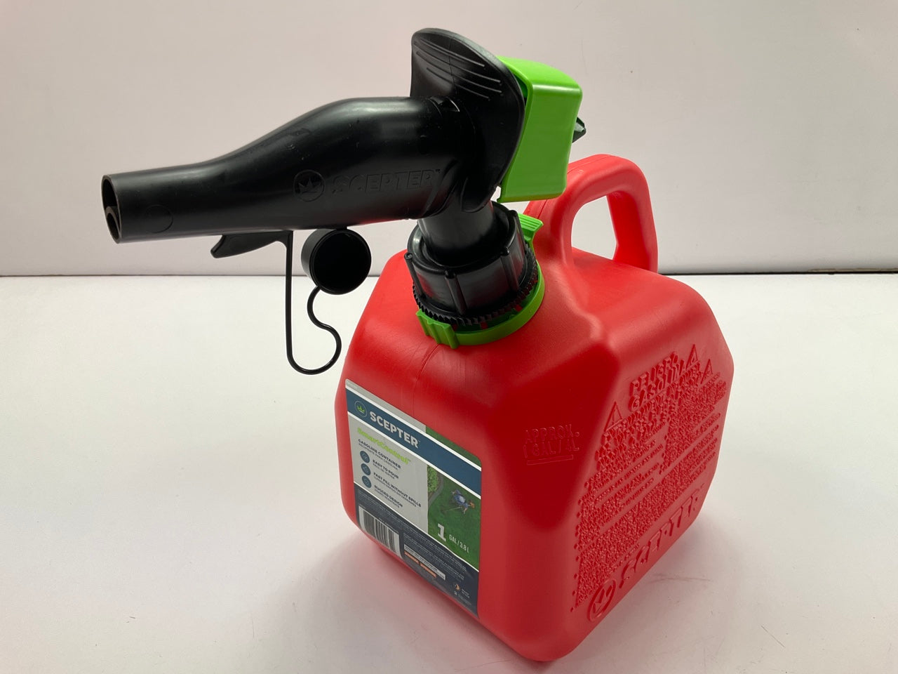 Scepter FR1G101  1 Gallon Capacity SmartControl Gas Fuel Can, Red Fuel Container