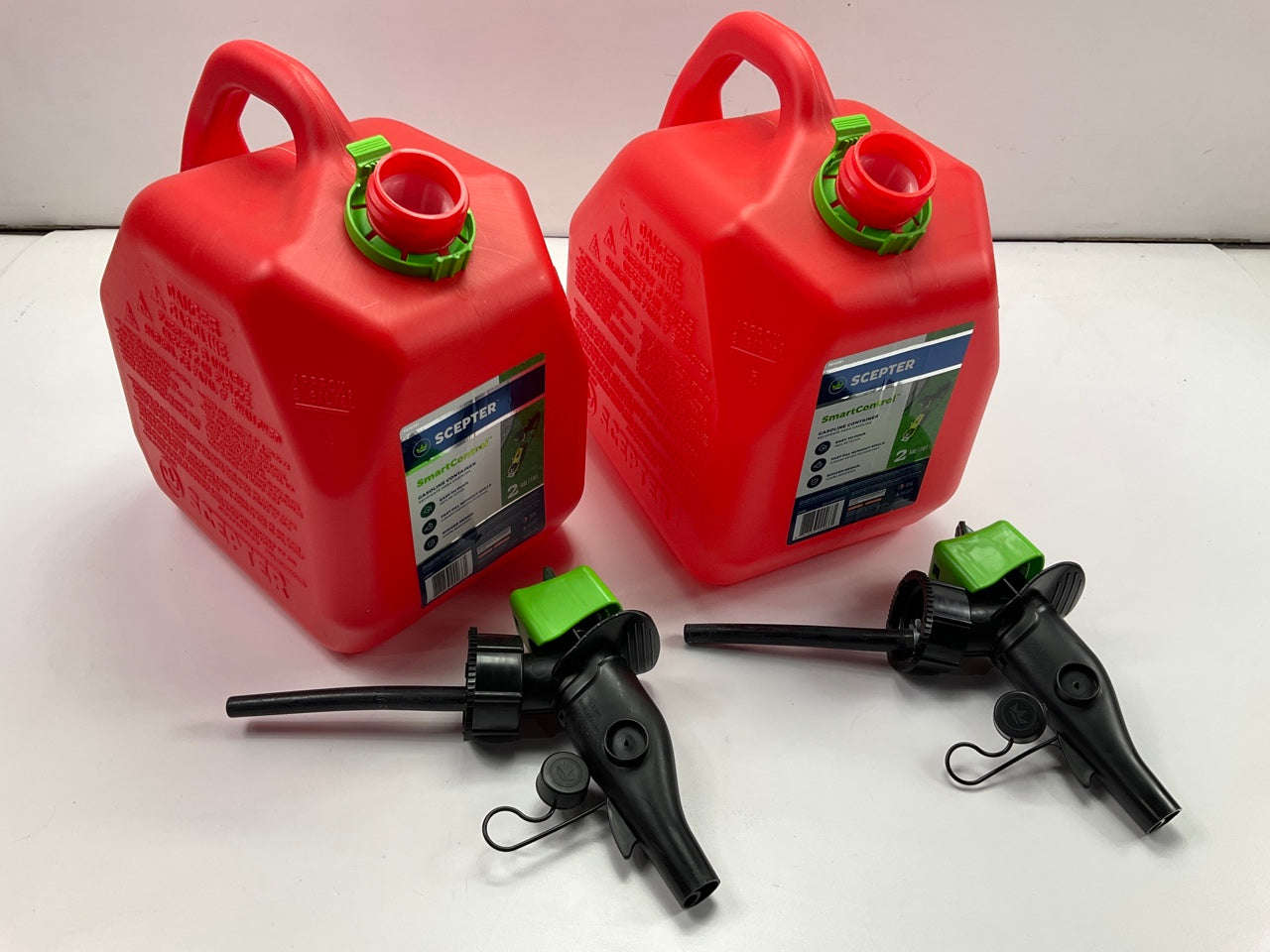 (2) Scepter FR1G201 2-Gallon SmartControl Gas Container Gas Can