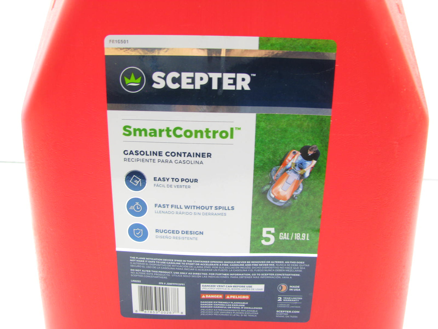 Scepter FR1G501 5 Gallon SmartControl Gas Can