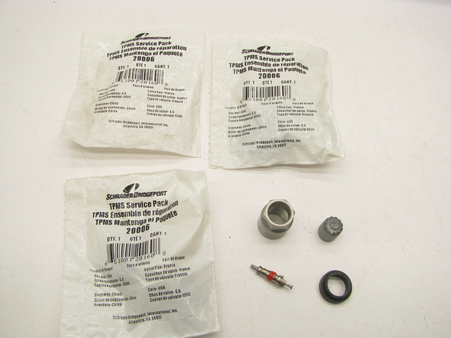 (4) Schrader 20006 TPMS Tire Pressure Monitor Sensor Service Kit