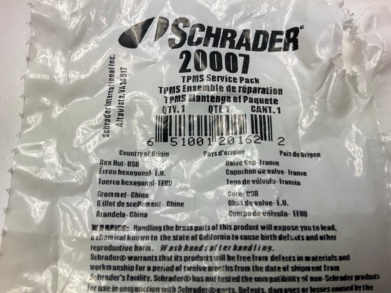 Schrader 20007 TPMS Tire Pressure Monitor Sensor Service Kit