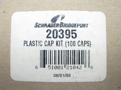 (100 PCS) Schrader 20395 TPMS Plastic Sealing Valve Cap - Pack Of 100