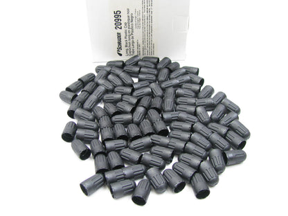 (100) Schrader 20995 TPMS Long Black Plastic Seal Valve Caps - Pack Of 100