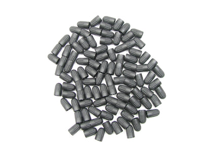 (100) Schrader 20995 TPMS Long Black Plastic Seal Valve Caps - Pack Of 100