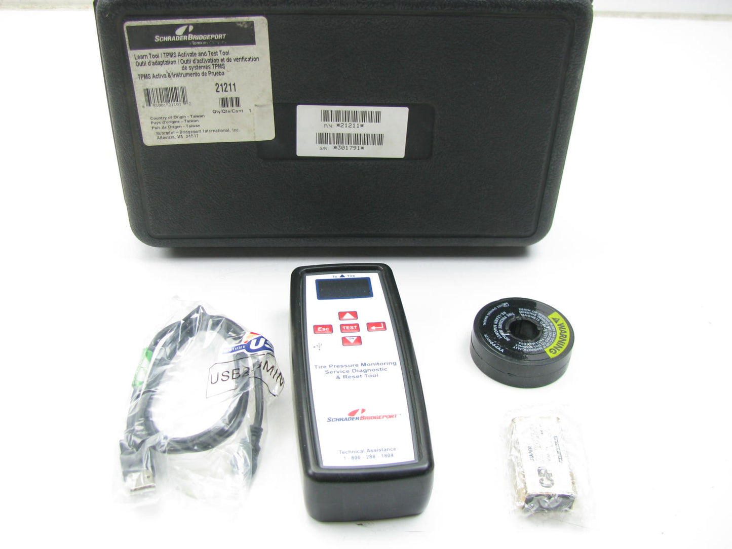 Schrader 21211 Air Aware TPMS Learn & Test Tool 21211 Activation & Diagnosis