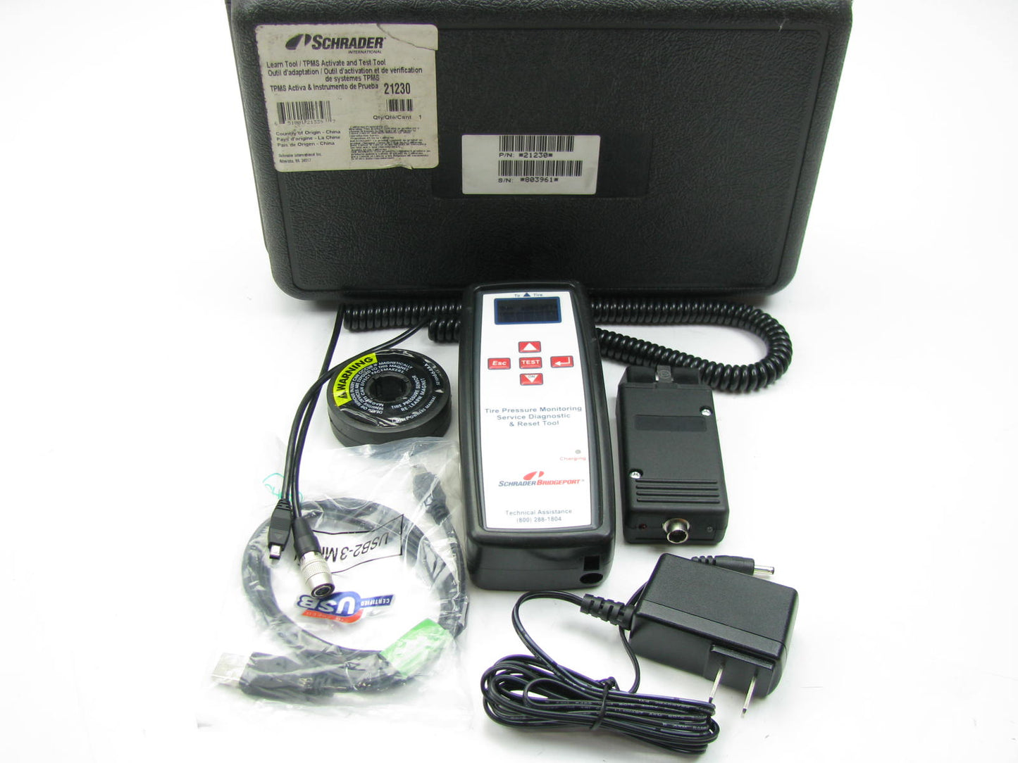 Schrader 21230 TPMS Tire Pressure Monitoring System Sensor Learn & Test Tool Kit