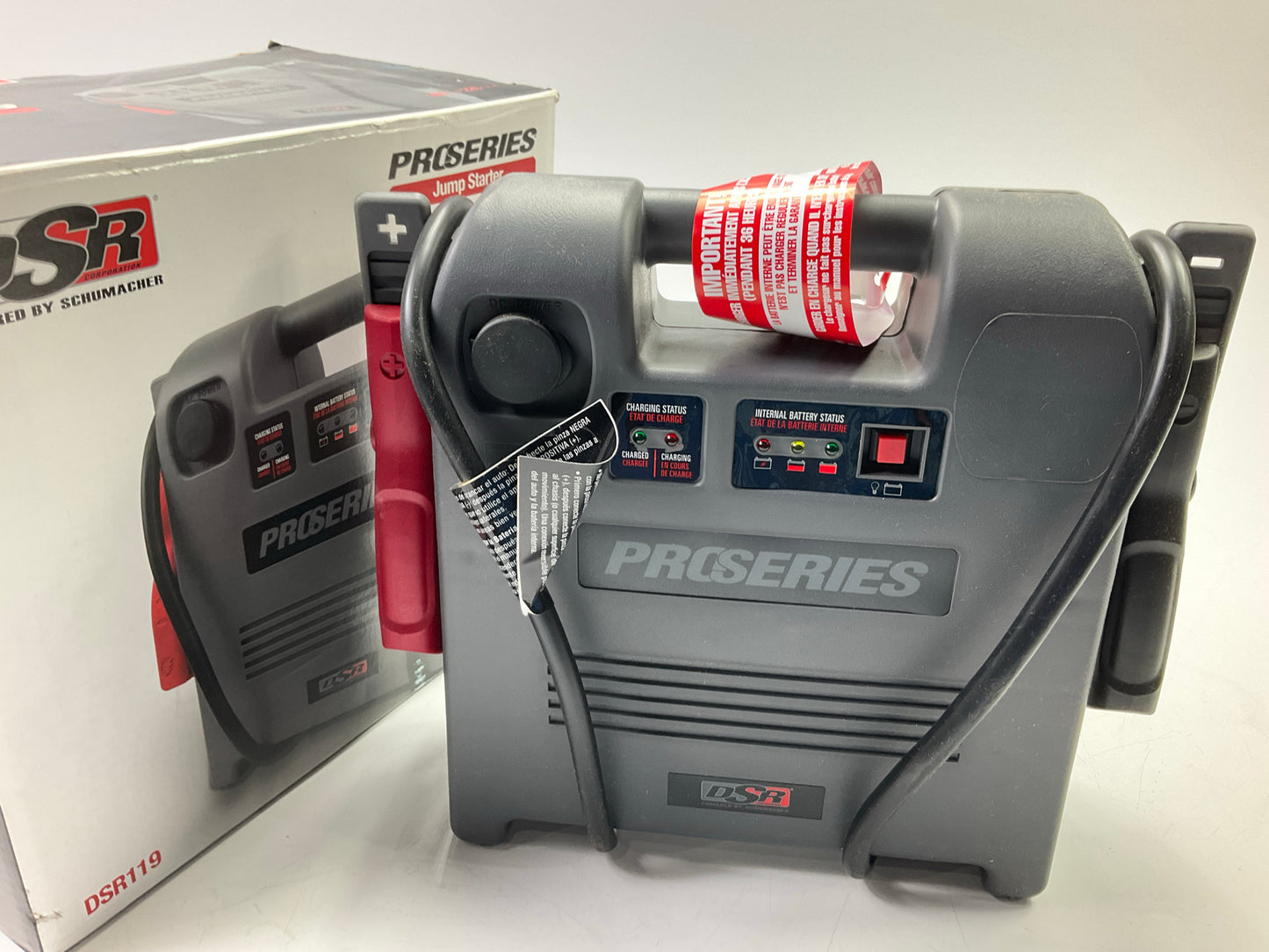 Schumacher DSR119 Jump Starter Battery Booster 280 CA / 225CCA, 1800A 12V