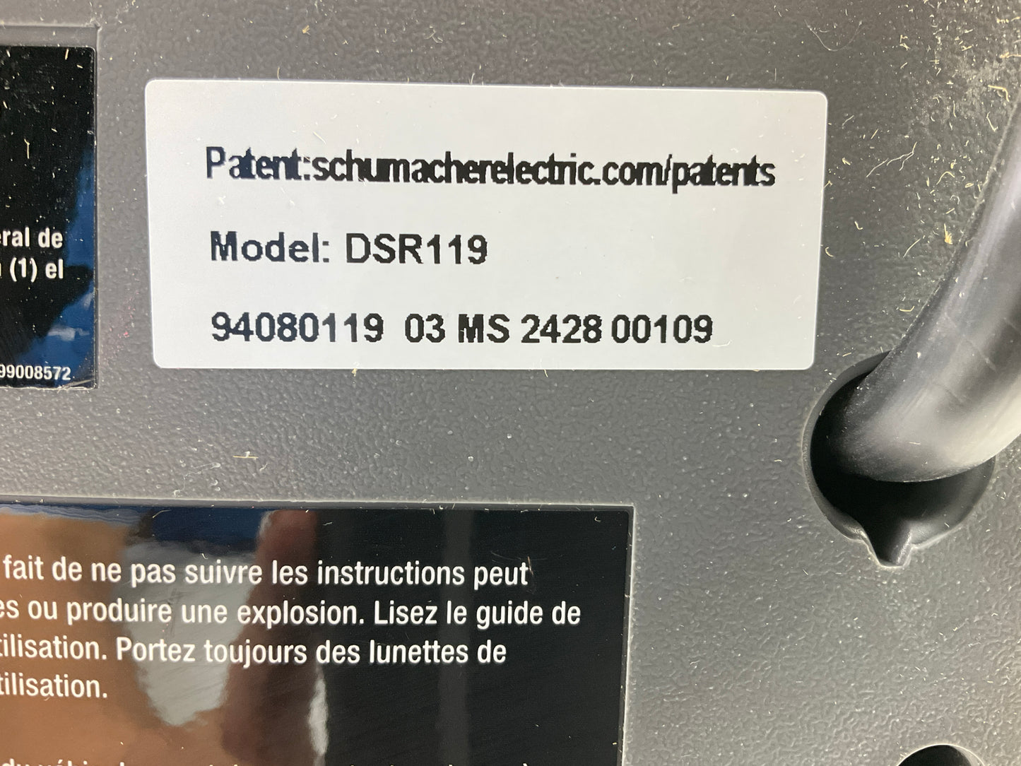 Schumacher DSR119 Jump Starter Battery Booster 280 CA / 225CCA, 1800A 12V