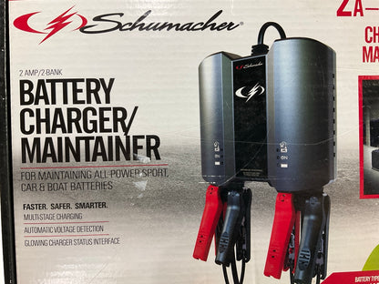 Schumacher SC1410 6V/12V Two-Bank 2A Battery Charger/Maintainer (Double Battery)