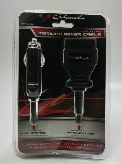 SCHUMACHER SEC-12V-OBD Memory Saver Adapter Cable Cord, OBD II, 1996-newer