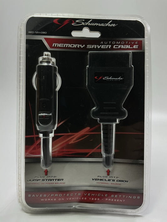 SCHUMACHER SEC-12V-OBD Memory Saver Adapter Cable Cord, OBD II, 1996-newer