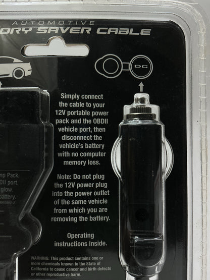 SCHUMACHER SEC-12V-OBD Memory Saver Adapter Cable Cord, OBD II, 1996-newer