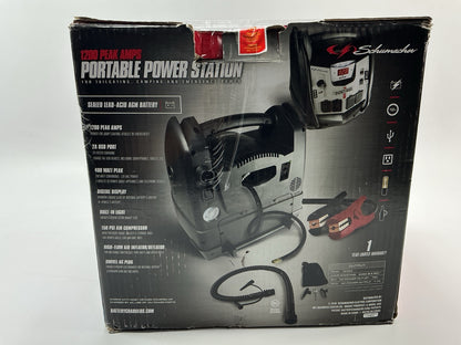 Schumacher XP2260 1200 Peak Amp 6-in-1 Portable Power Station W/ Tire Inflator