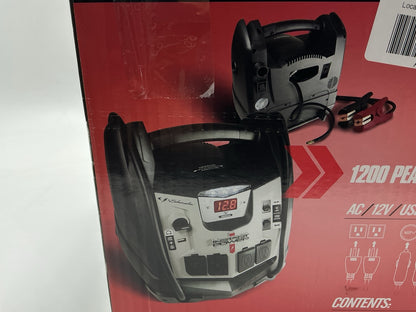 Schumacher XP2260 1200 Peak Amp 6-in-1 Portable Power Station W/ Tire Inflator