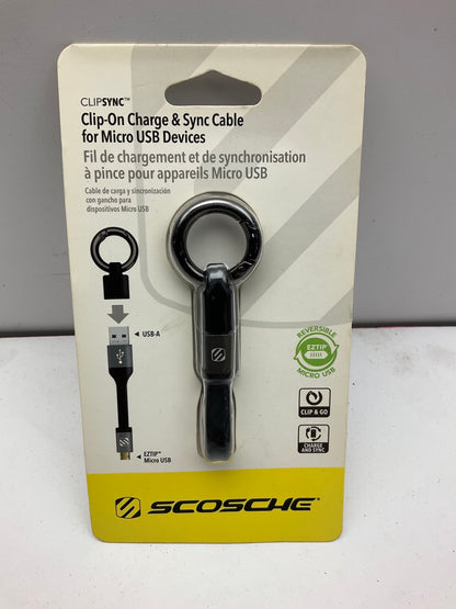 SCOSCHE EZCS ClipSync 'KeyChain' Micro USB To USB Charge Charging Cable