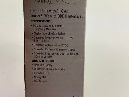 SCOSCHE HUD2 Heads Up LED Display OBD II HUD2