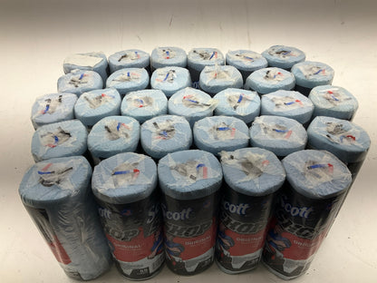 30 Rolls - Original Scott 75130 Blue Roll Shop Towels Heavy Duty Strong 55 Sheet