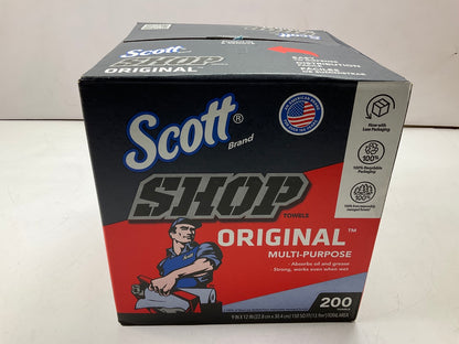 Scott 75190 Shop Towels Original, Pop-Up Dispenser Box (200 Sheets/Box)