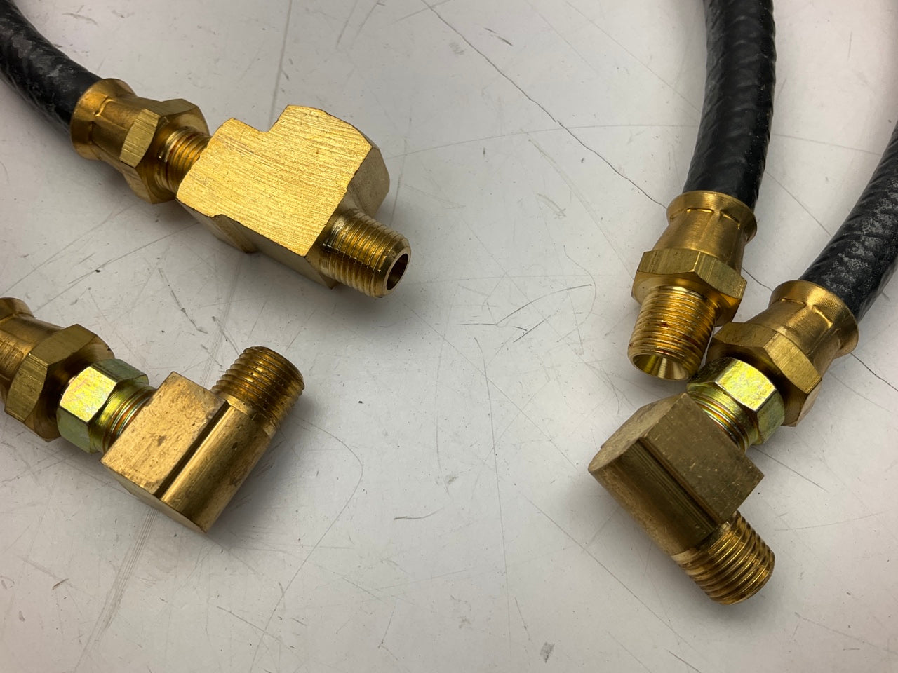 SCR OFH001 Oil Filter Hose Set -  1955-1964 Chevrolet Full Size, 6-cylinder