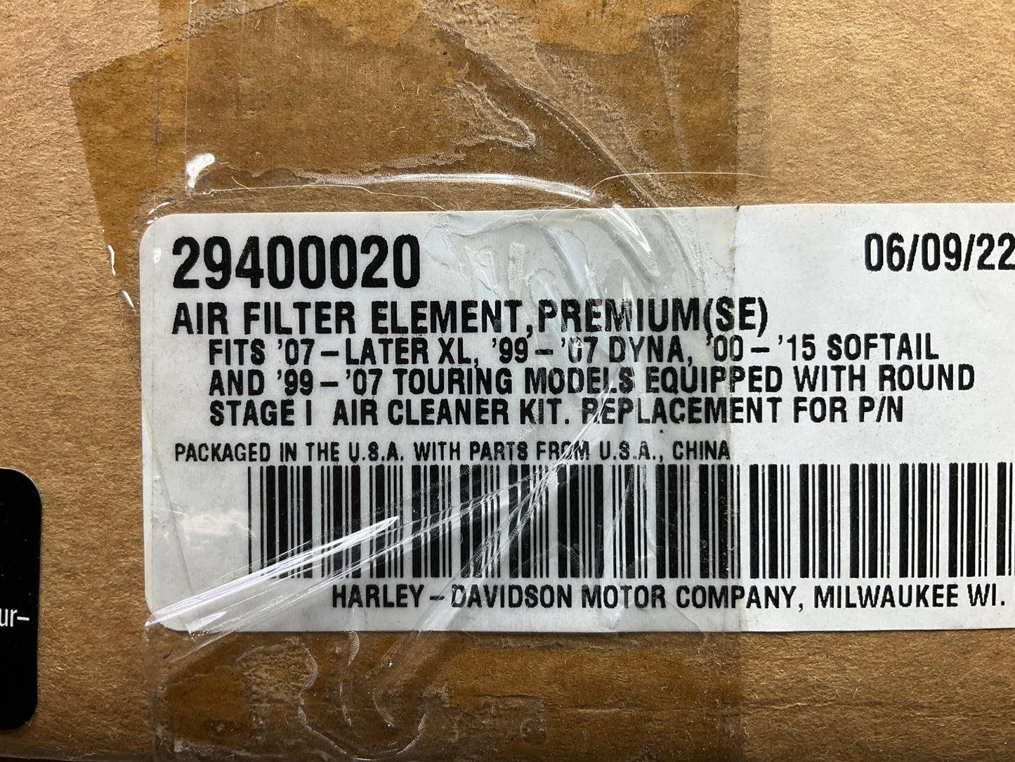 Screaming Eagle 29400020 Air Filter - Harley 29442-99E