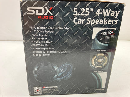 Sdx Audio CS16050 5.25'' 4-Way Car Speakers (Pair)