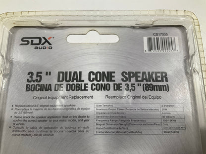 Sdx Audio CS17035 3.5'' Dual Cone Speaker - Original Equipment Replacement