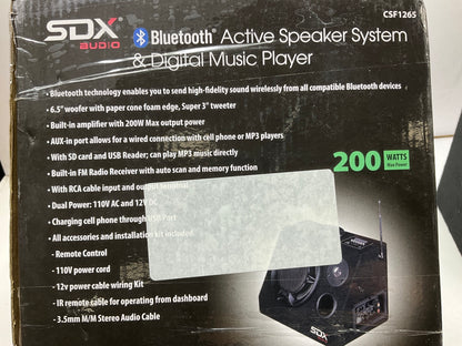 Sdx Audio CSF1265  Bluetooth Active Speaker System Digital Music Player