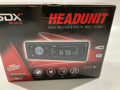 SDX Audio Radio Receiver & Digital Music Player 100 Watts USB Aux Input MP3