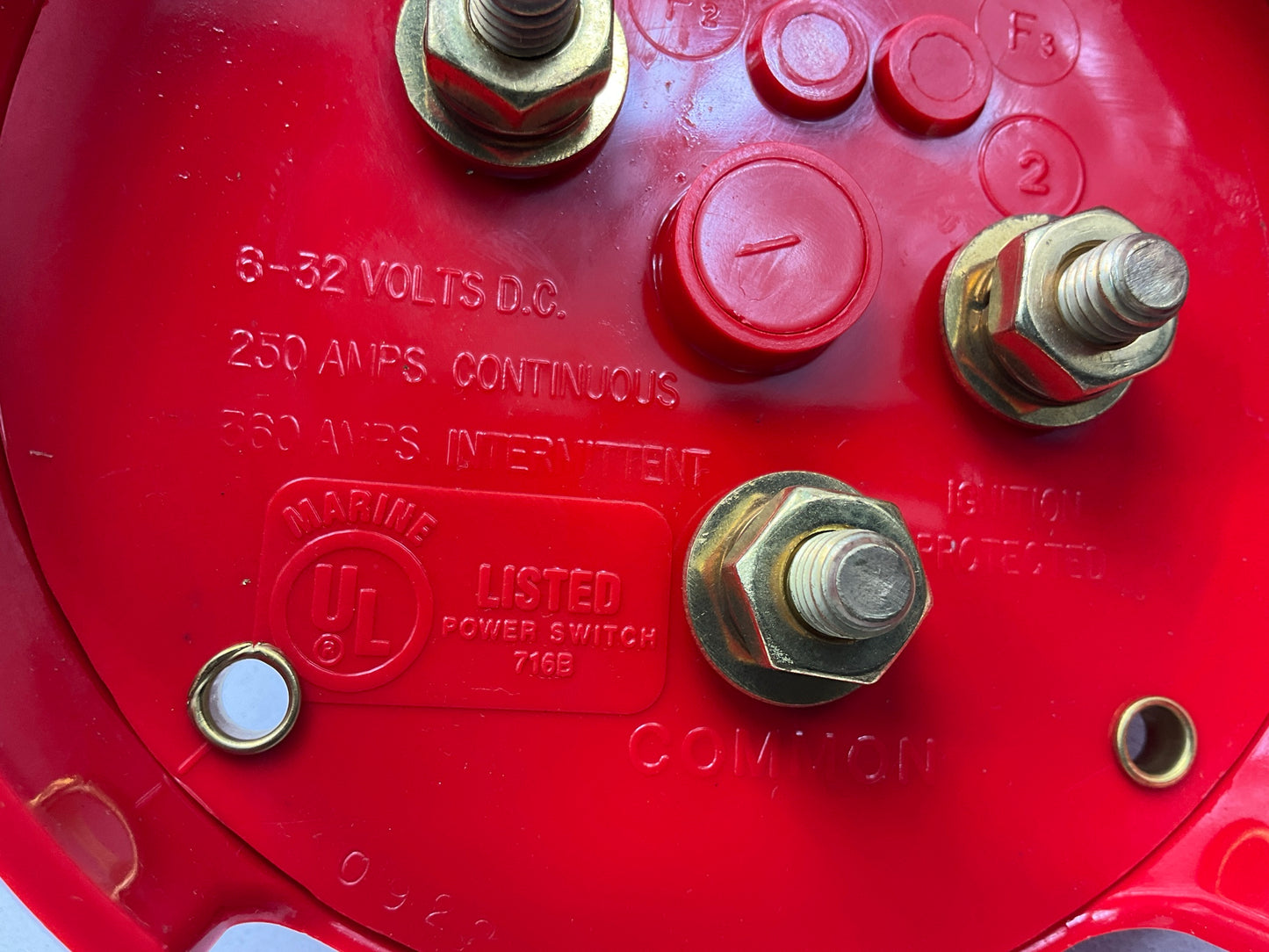 Seachoice 11501 Red Plastic 50V 2/All/1/Off Battery Selector Switch One Size