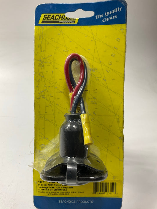 Seachoice 13771 Receptacle Trolling Motor Plug Female Socket Boatside 12 Volt