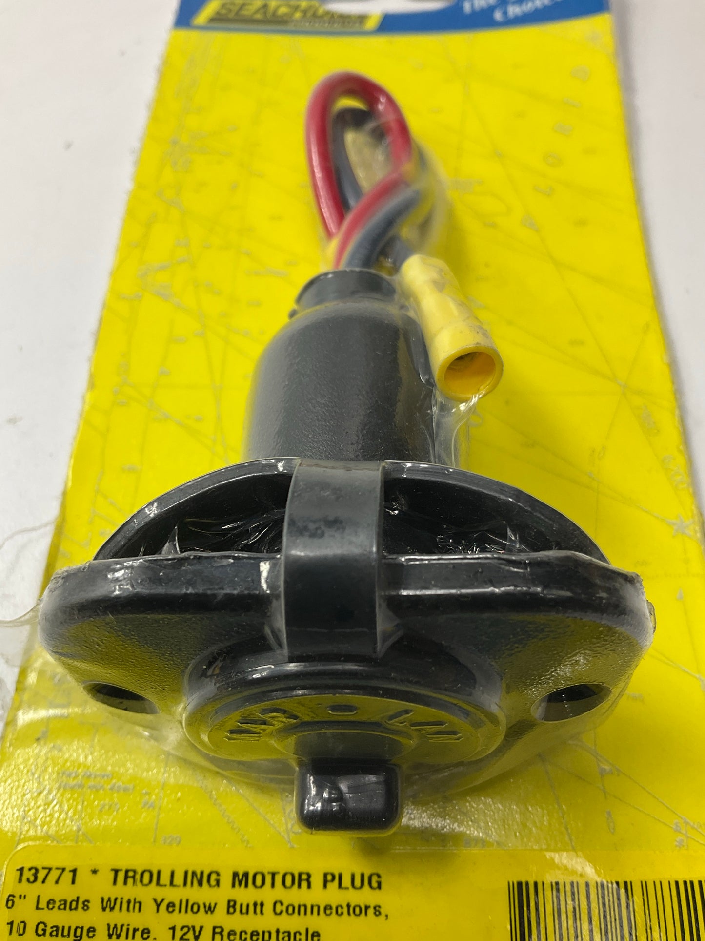 Seachoice 13771 Receptacle Trolling Motor Plug Female Socket Boatside 12 Volt
