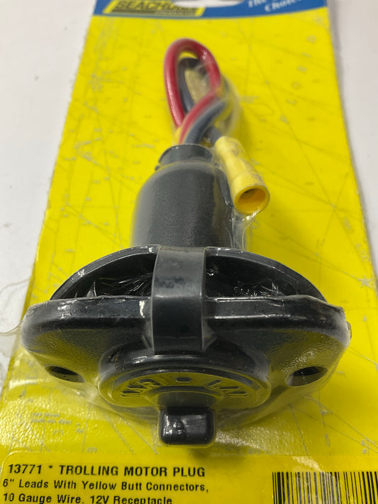 Seachoice 13771 Receptacle Trolling Motor Plug Female Socket Boatside 12 Volt