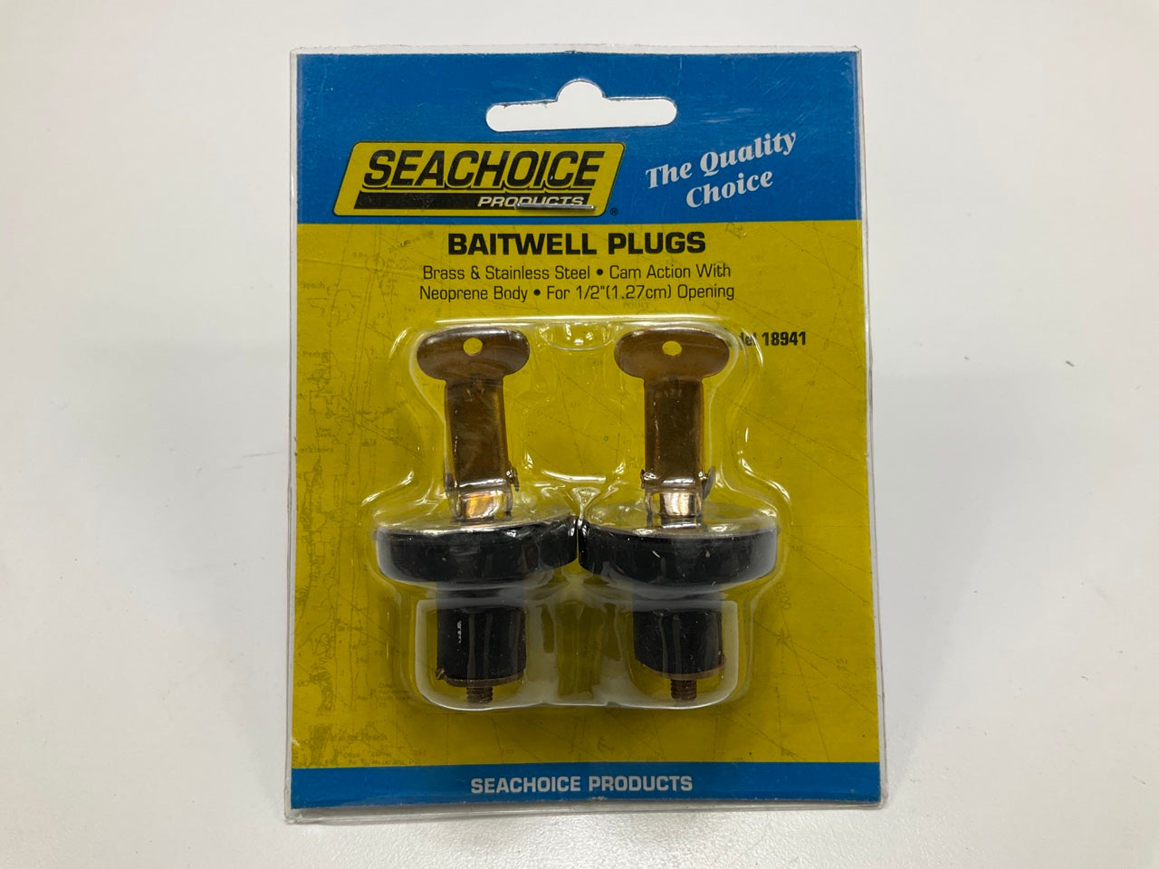Seachoice 18941 Deck And Baitwell Plug, 1/2 In. Brass, 2 / Pack