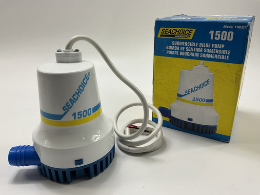 Seachoice 19291 Bilge Pump, Universal, 1500 GPH, 12 Volt
