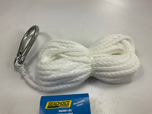 1/4 Inch X 50 Feet Hollow Braid Polypropylene Anchor Line With Hook For Boats
