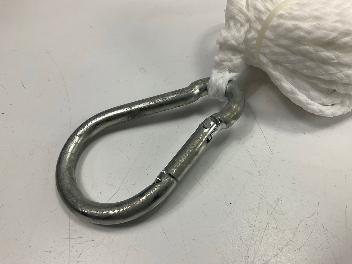 1/4 Inch X 50 Feet Hollow Braid Polypropylene Anchor Line With Hook For Boats