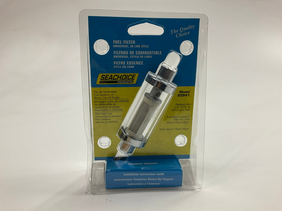 Seachoice 50-20941 Universal Marine In-Line Fuel Filter