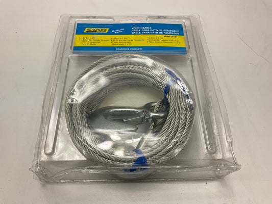 Seachoice 3/16''X25' Trailer Galvanized Winch Cable, 4000 Lbs. Tensile Strength