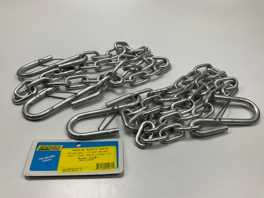 Seachoice 51281 Safety Chain Cables, Galvanized Trailer Chain; 1/4''x42'', PAIR