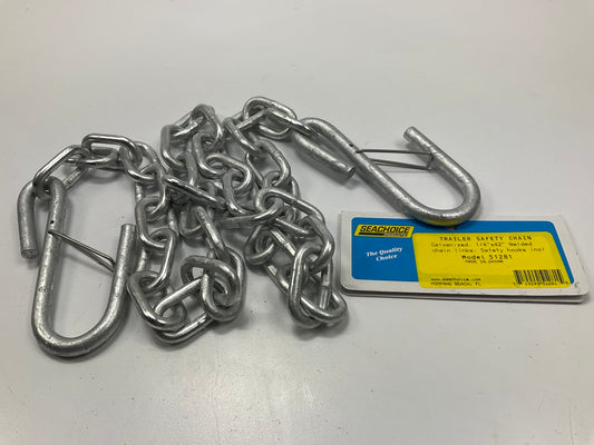 Seachoice 51281 Safety Chain Cable, Galvanized Trailer Chain; 1/4''x42