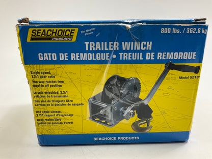 Seachoice 52131 800 Lb. Manual Trailer Winch, 1-Speed, 16-Ft. Strap W/snap Hook