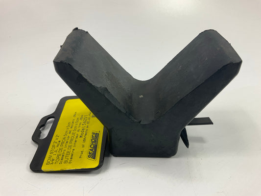 Seachoice 56251 2'' Mounting Width Boat Trailer Black Molded Rubber V Bow Stop