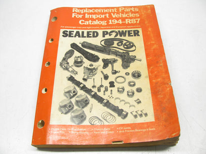 Sealed Power 194-R87 Replacement Parts Catalog For Import Vehicles - 386 Pages