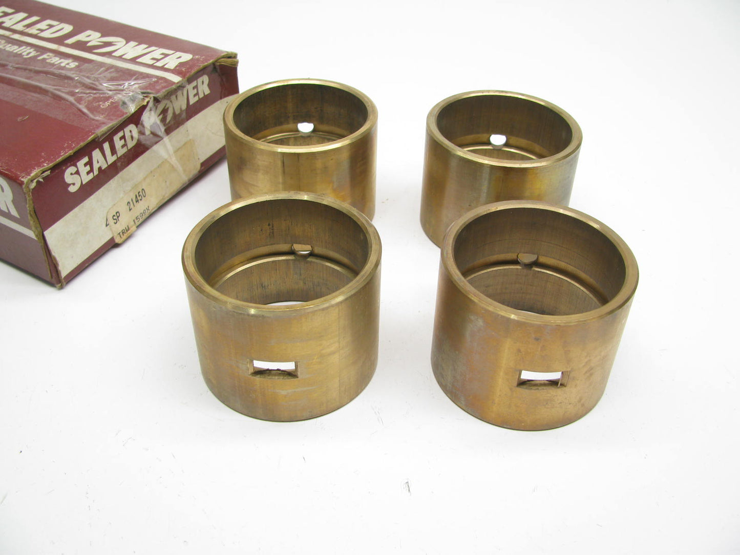 (4) S. Power 21450 Piston Pin Bushings For CAT D7 D8 13.6L 831 D7C W/ Full Round